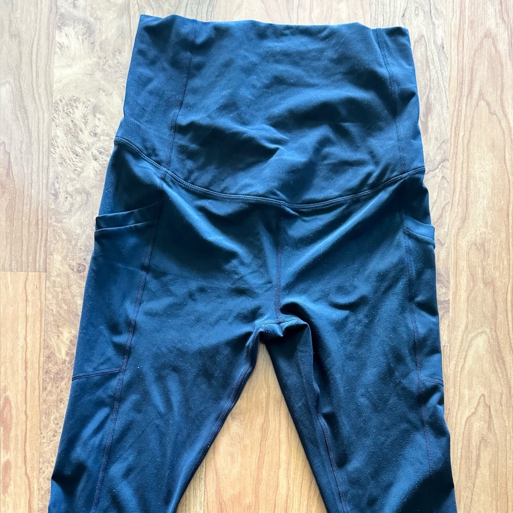 Fabletics PureLuxe High-Waisted Maternity Black 7/8 Leggings